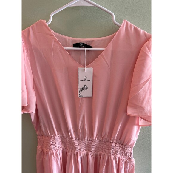 Women's Casual Slit Wrap Asymmetrical Elastic High Waist Maxi Draped Skirt Dress - Picture 2 of 5